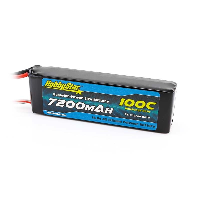 HobbyStar 7200mAh 14.8V, 4S 100C LiPo Battery 