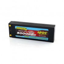 HobbyStar 9000mAh 7.6V, 2S HV 120C Hardcase LiPo Battery - Terminal Style