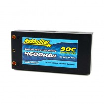 HobbyStar 4600mAh 7.4V, 2S 90C Hardcase "Shorty" LiPo Battery