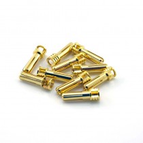 HobbyStar Bullet Connectors, Low Profile, 5.0mm/Gold, 10pk